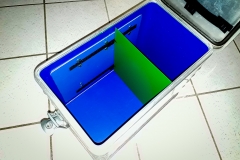DIY Alukoffer Trennwand fertig