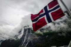 Geiranger Norwegen Flagge