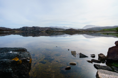 Morgens Schottland Spiegelung